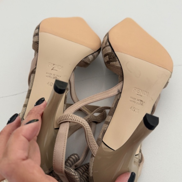 FENDI Colibri Lite 55mm Monogram Pumps Heels Shoes - Picture 9 of 11